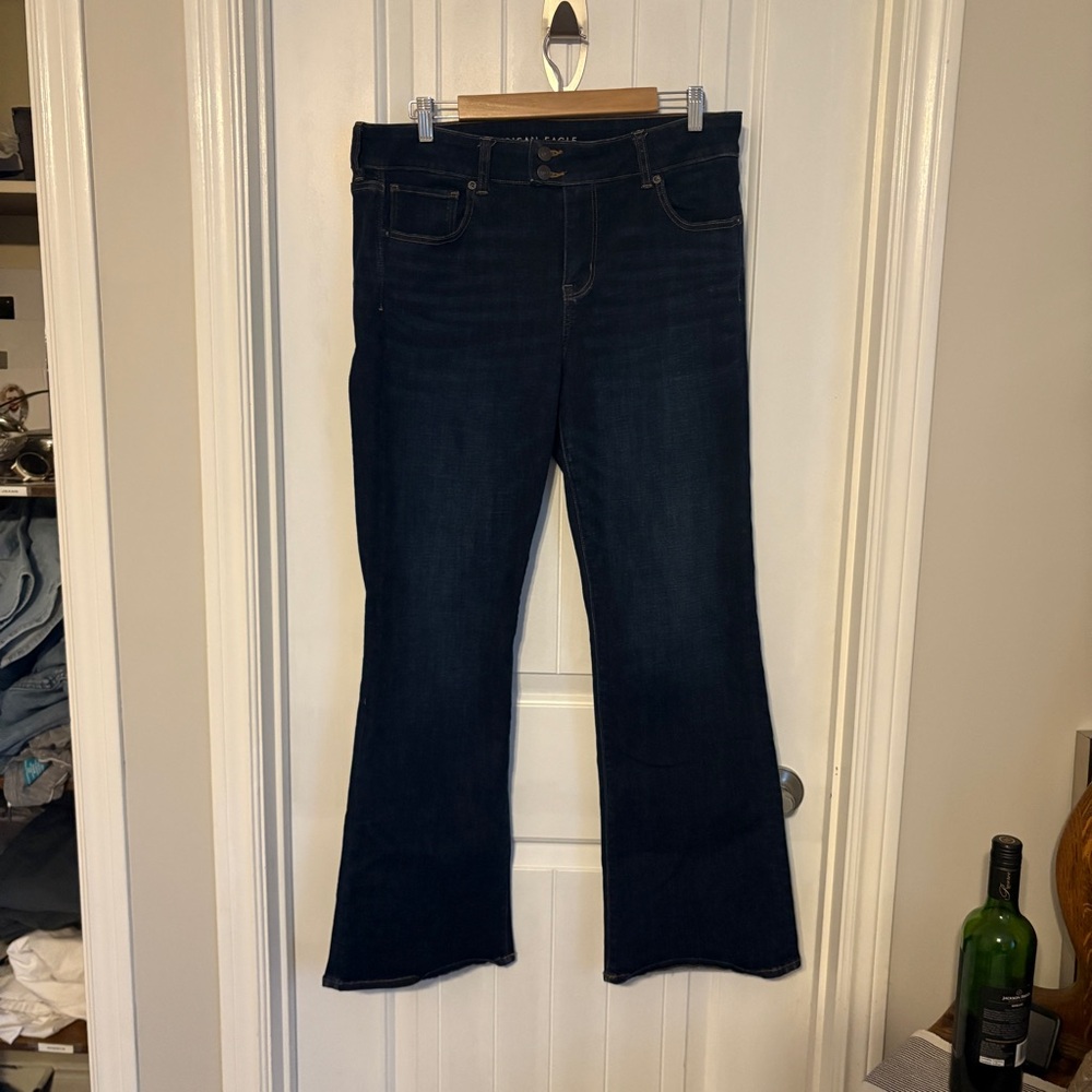 American Eagle Outfitters Dark Indigo Flare Jeans
